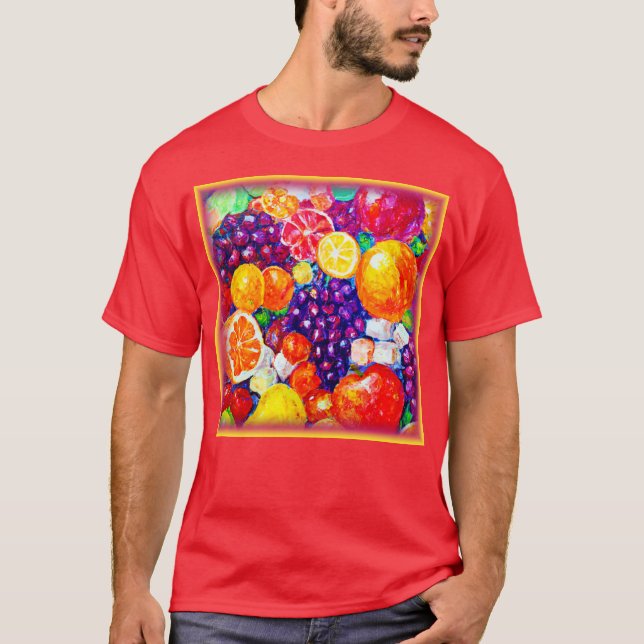 "Fresh Fruits Pattern" Niedliche Kunst. Jetzt kauf T-Shirt (Vorderseite)