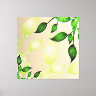 Fresh Garden Blätter Wrapped Canvas Leinwanddruck