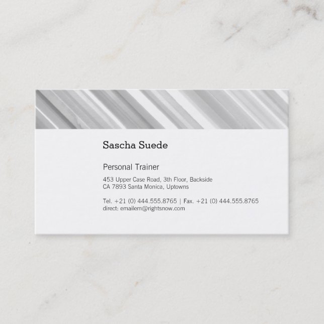 Fresh Gray mit Black Visitenkarte (Vorderseite)