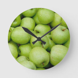 Fresh Green Apfel Runde Wanduhr