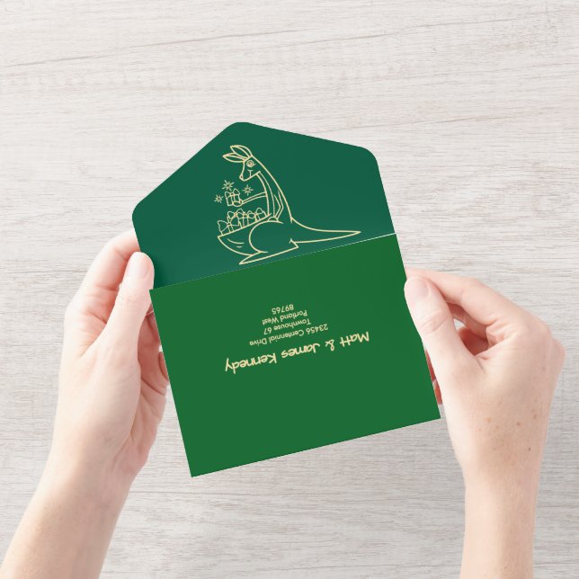 Fresh Green Australian Animals Twin Birthday All In One Einladung (Eröffnung)