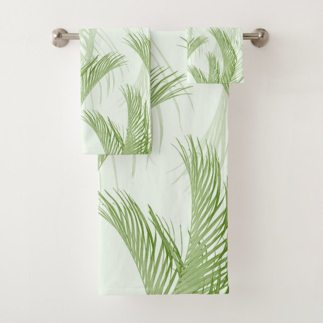 Fresh Green Feather Palm Bliss 1 Badhandtuch Set (Insitu)