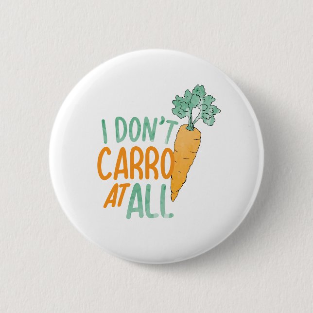 Fresh Green und Orange Carrot Puns Food Jokes Button (Vorderseite)