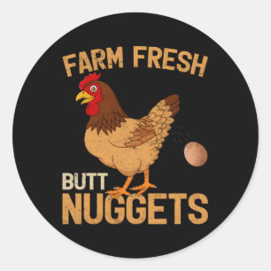 Fresh Hintern Nuggets Chicken Bauer Runder Aufkleber