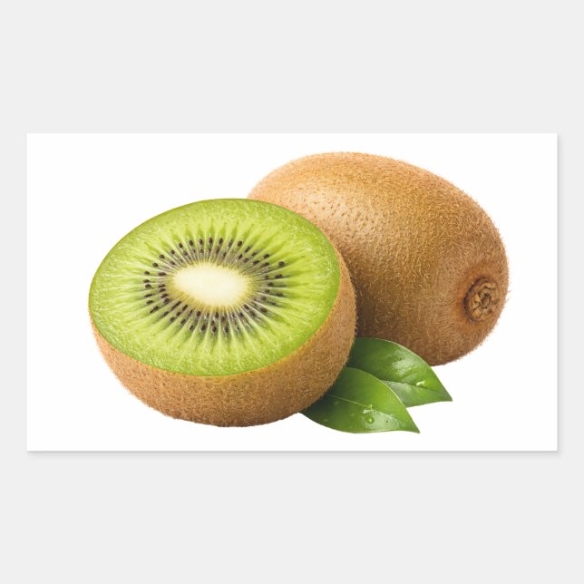 Fresh Kiwi Slice And Whole Fruit Sticker (Vorderseite)