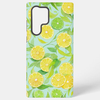 Fresh Lemon and Lime Botanical Pattern Phone Case Samsung Galaxy Hülle