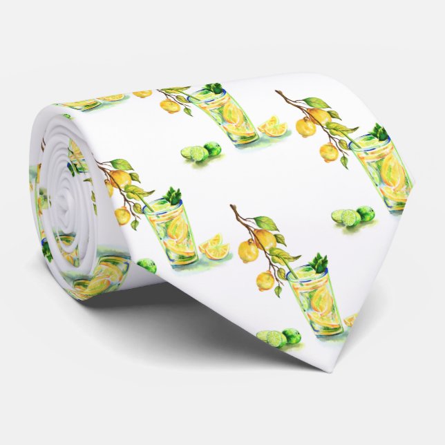 Fresh Lemon Drink Lemonade Summer Party Neck Tie Krawatte (Gerollt)