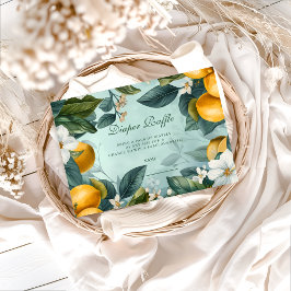 Fresh Lemon Grove Baby Shower Diapper Raffle Begleitkarte
