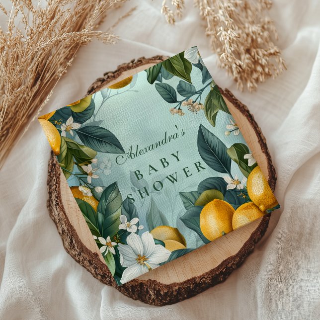 Fresh Lemon Grove Baby Shower Serviette (Von Creator hochgeladen)