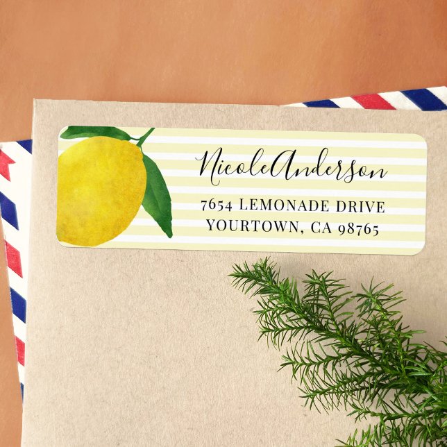 Fresh Lemon return address Label (Von Creator hochgeladen)