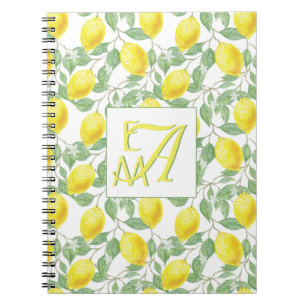 Fresh Lemon Tree Mit Monogramm Deco Gifts New Lemo Notizblock