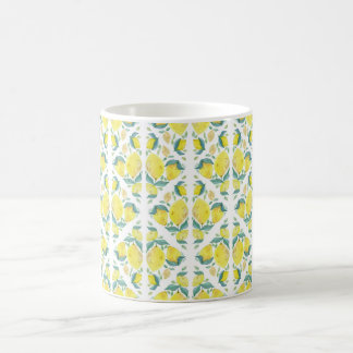 Fresh Lemon Watercolor Pattern Kaffeetasse