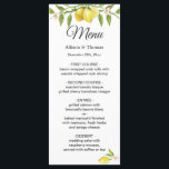 Fresh Lemons Blossom Greenerity Wedding Menu Card Menükarte<br><div class="desc">Für weitere Anpassungen klicken Sie bitte auf den Link "Weitere Anpassung" und verwenden Sie unser Design-Tool,  um diese Vorlage zu ändern.</div>