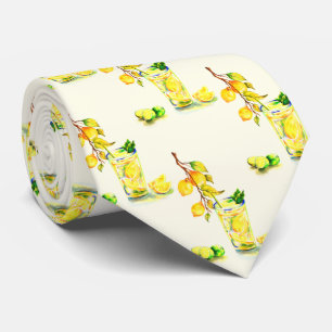 Fresh Lemons Cool Drink Sommer Party Neck Tie Krawatte