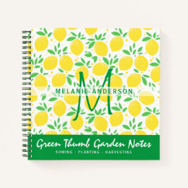 Fresh Lemons Gardeners Journal Gardenning Notizbuch