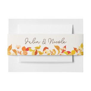 Fresh Lemony Liebe Citrus Foliage Hochzeit Einladungsbanderole