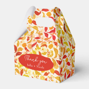 Fresh Lemony Liebe Citrus Foliage Hochzeit Geschenkschachtel