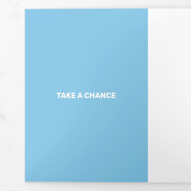 Fresh Light Blue Moderne Transparenz Dreifach Gefaltete Karte (Klappe)