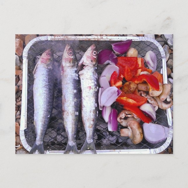 Fresh Mackerel Postcard Postkarte (Vorderseite)
