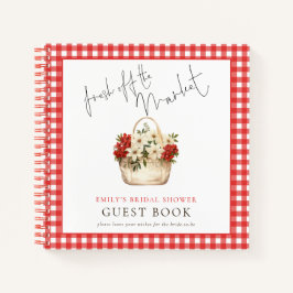 Fresh Market Gingham Brautparty Gästebuch Notizbuch