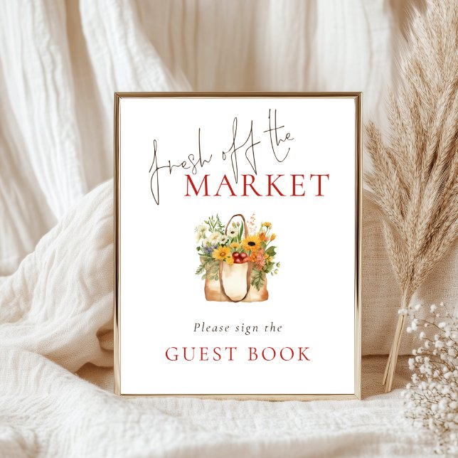 Fresh Market Guest Book Sign Brautparty Poster (Von Creator hochgeladen)