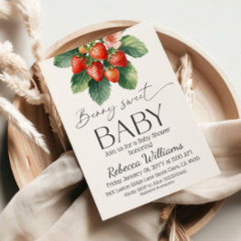 Fresh Market Strawberry Berry Sweet Baby Shower Einladung