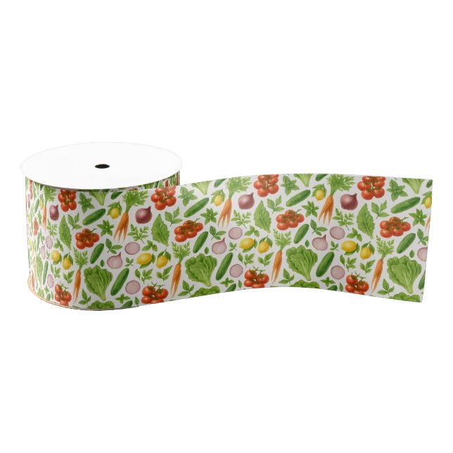 Fresh Market Veggie Ribbon — Soft Ivory  Ripsband (Spule)