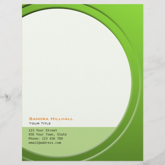 Fresh Metallic Geometric any Text and Color Briefkopf (Vorderseite)