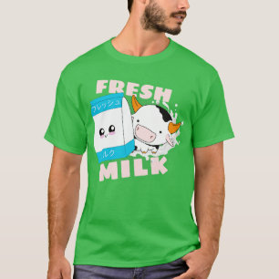 Fresh Milk Kawaii Kuh Milk Bag Japan T-Shirt