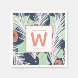 Fresh Mod Merry Holiday Party Napkin Serviette