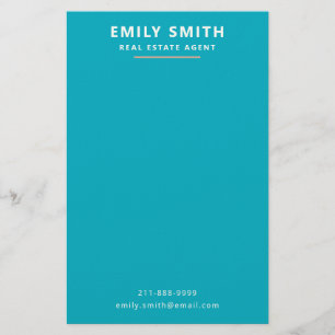 Fresh & Modern Real Anwesen Agent Realtor Briefpapier