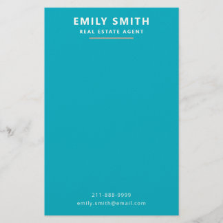 Fresh & Modern Real Anwesen Agent Realtor Briefpapier