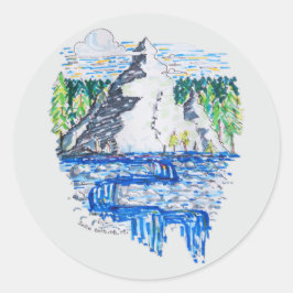 Fresh Mountain Runder Aufkleber