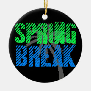 Fresh Neon Spring Break Keramikornament