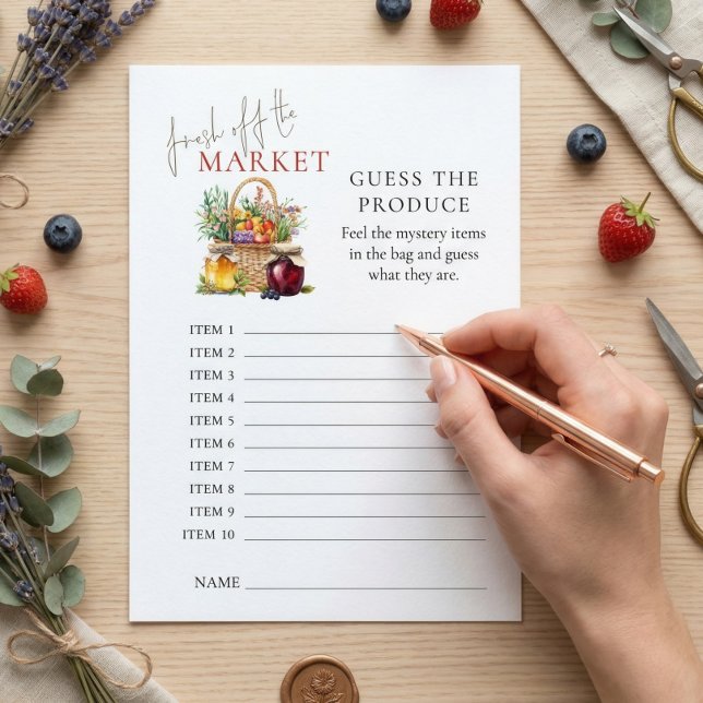 Fresh of Market Guidance Brautparty Game Einladung (Von Creator hochgeladen)