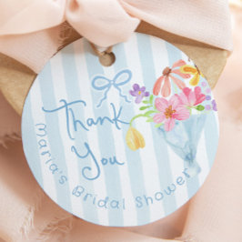 Fresh off Market Blue Watercolor Tank you Geschenkanhänger