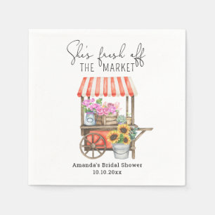 Fresh off Market Blume Cart Brautparty Serviette