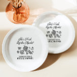 Fresh off Market Brautparty, Bauer Market Pappteller<br><div class="desc">Fresh Off The Market Brautparty,  Bauern Market Paper Tellers Dieses funky Paper Plate bietet handgezeichnete Grafiken und handgeschriebenen Schriftart mit einem wellenförmigen Rahmen. Dieses Bauer-Marktthema ist perfekt für Ihr Brautparty und eine perfekte Art,  Ihren besonderen Tag zu akzentuieren! Alle Cliparts und Schriftart sind vollständig editierbar!</div>