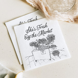 Fresh off Market Brautparty, Bauer Market Serviette