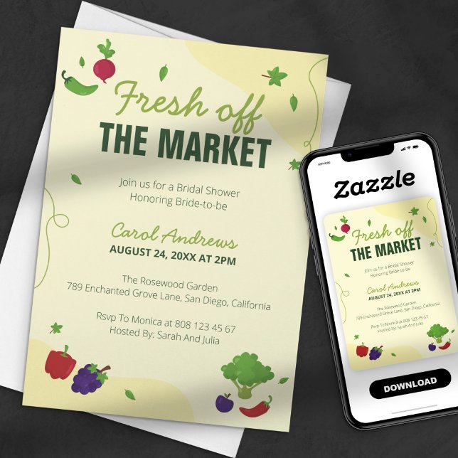 Fresh Off Market Brautparty Celebration Einladung (Von Creator hochgeladen)