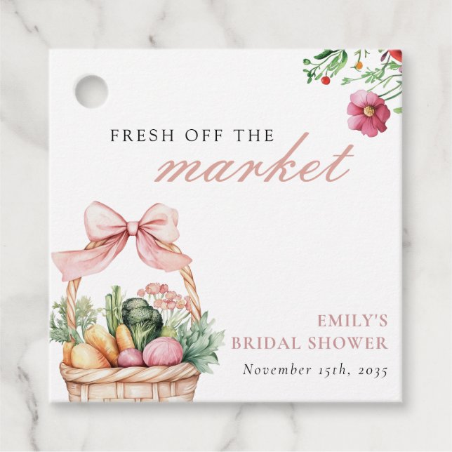 Fresh off Market Brautparty Geschenkanhänger (Vorderseite)