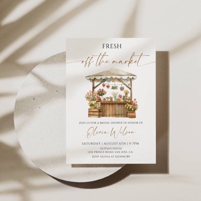 Fresh off Market Brautparty - Rustic & Fun Einladung (Von Creator hochgeladen)