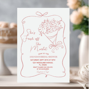 Fresh off Market Bridal Dusche Einladung