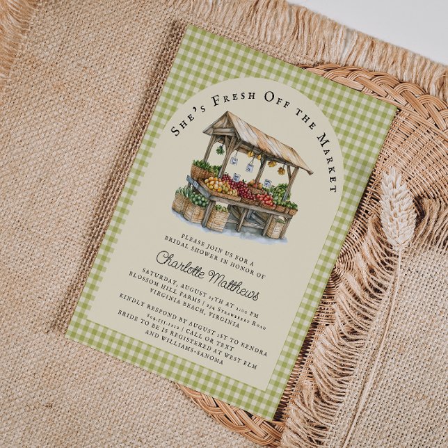 Fresh off Market Bridal Dusche Einladung (Fresh Off the Market Bridal Shower Invitation )