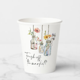 Fresh off Market Floral Jar Brautparty Pappbecher