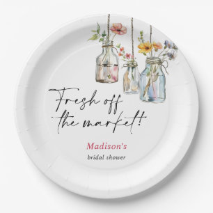 Fresh off Market Floral Jar Brautparty Pappteller
