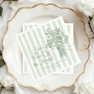 Fresh off Market Handgezogenes Brautparty Serviette