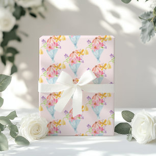 Fresh off Market Watercolor Blue Whimsical Geschenkpapier
