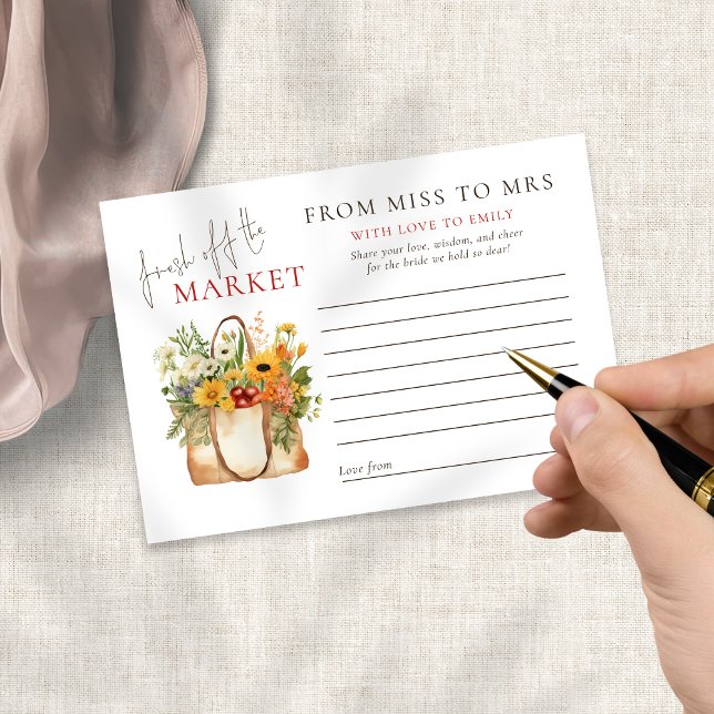 Fresh Off Market Well wünscht Bridge Brautparty Begleitkarte (Von Creator hochgeladen)