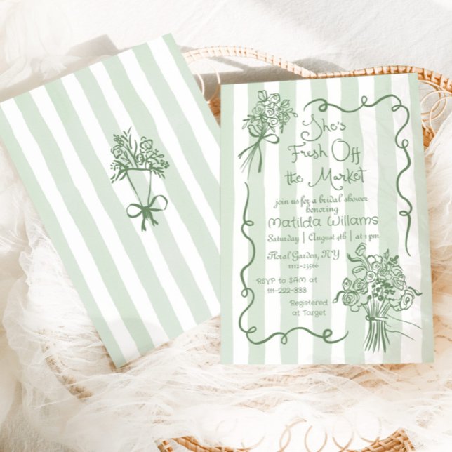 Fresh off Market Whimsical Sage Brautparty Einladung (Von Creator hochgeladen)